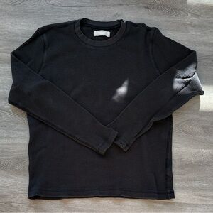 Everlane Charcoal Long Sleeve Waffle Men's Tee